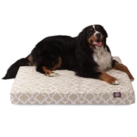 MAJESTIC PET Sand Athens Large Orthopedic Memory Foam Rectangle Dog Bed 78899551658